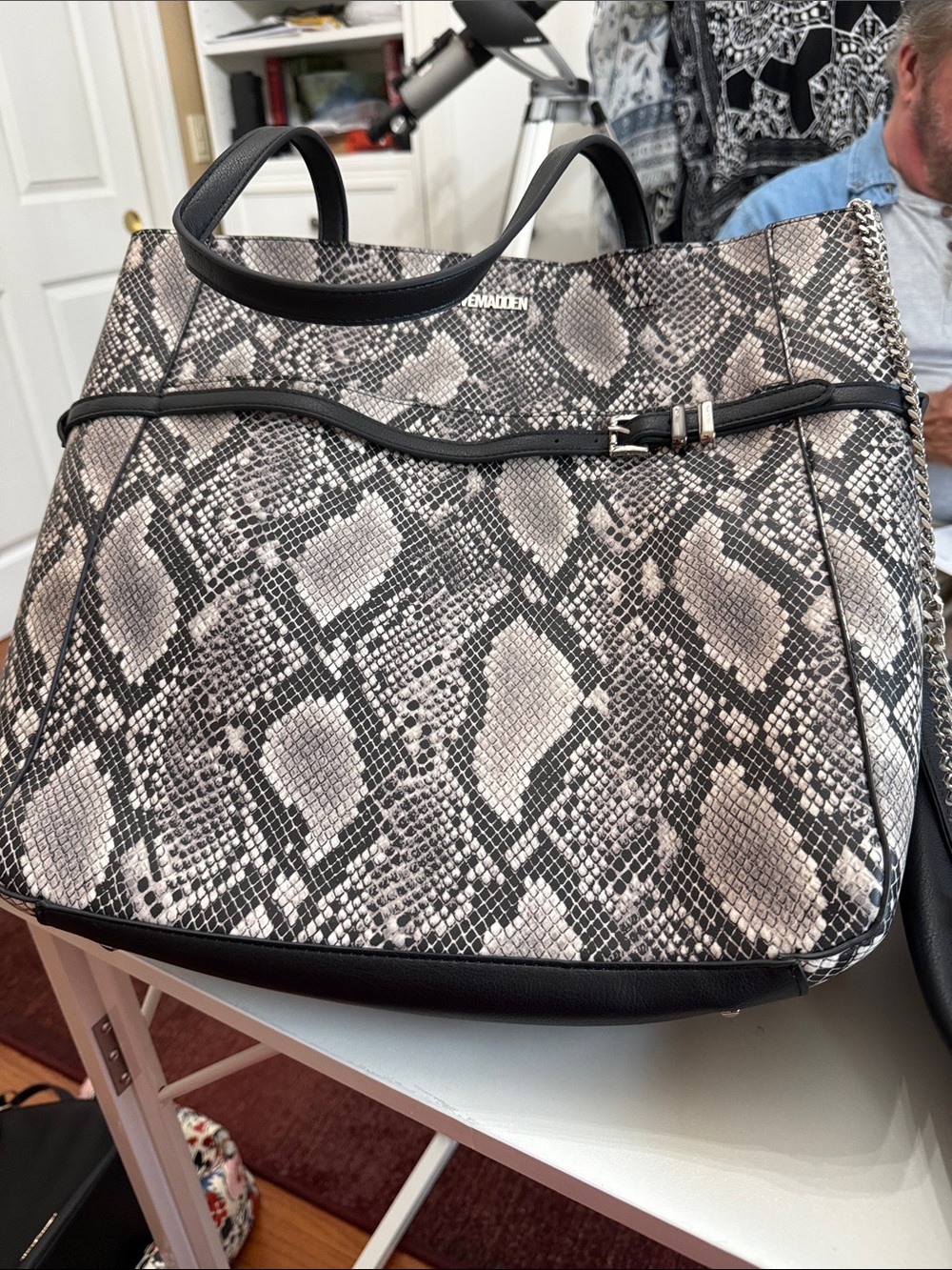 Steve Madden animal print totes two additional bags inside NWOT